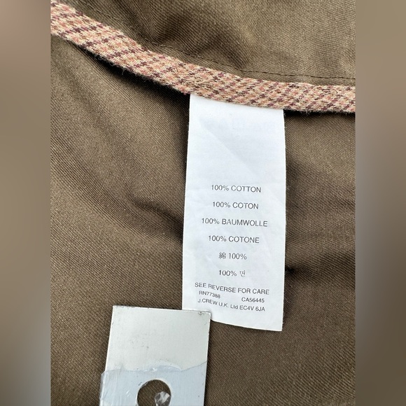 Womens J.Crew Hooded Distressed Green Military Long Field Zip up Jacket Size XXS - Picture 5 of 12